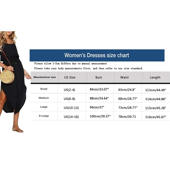 Black Casual Dress Adjustable Strappy Split - Picture 6 of 6